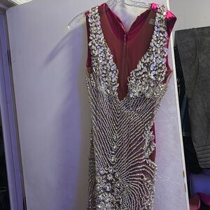 Prom dress pink diamonds